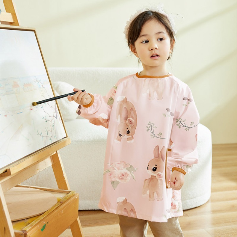 Art Craft 4 Years Old - เสื้อกันเปื้อนเด็กแบบกันน้ำ แขนยาว เหมาะสำหรับเรียนศิลปะ อนุบาล ทำอาหาร งานฝีมือ