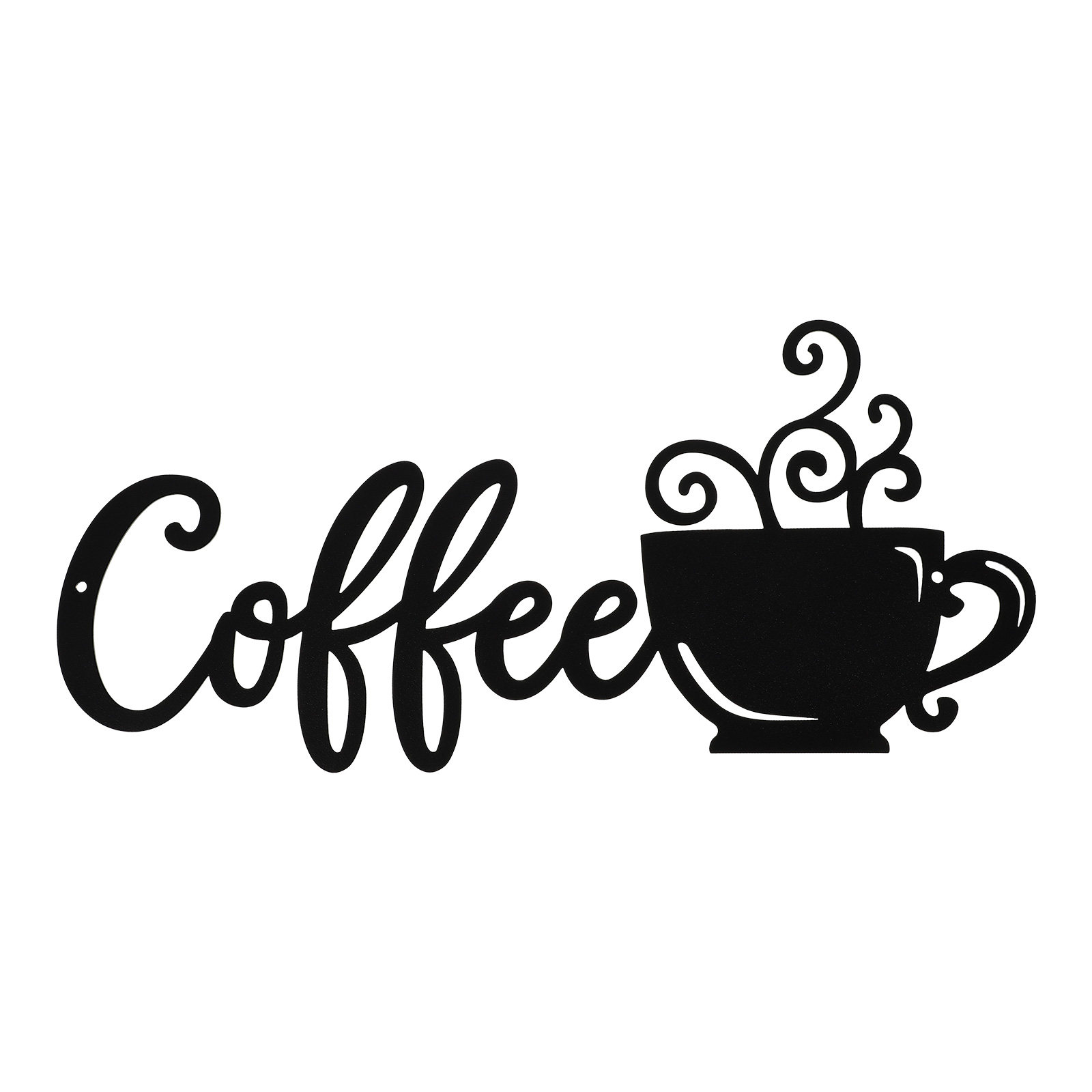 Art Craft Cafe - ชุดตกแต่งผนังลายแก้วกาแฟ งานศิลปะเหล็กสีดำ ของตกแต่งบ้านสุดสร้างสรรค์ ของตกแต่งคาเฟ่ งานศิลปะเหล็ก