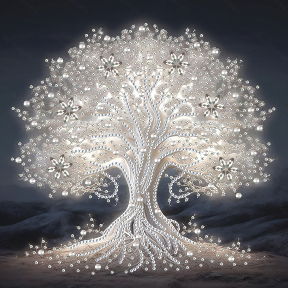 Art Craft For Adults - ชุดภาพวาดเพชรต้นไม้แห่งชีวิต, ชุดภาพวาดเพชรตกแต่งบ้าน DIY สำหรับผู้ใหญ่, งานฝีมือไร้กรอบสำหรับผู้ใหญ่