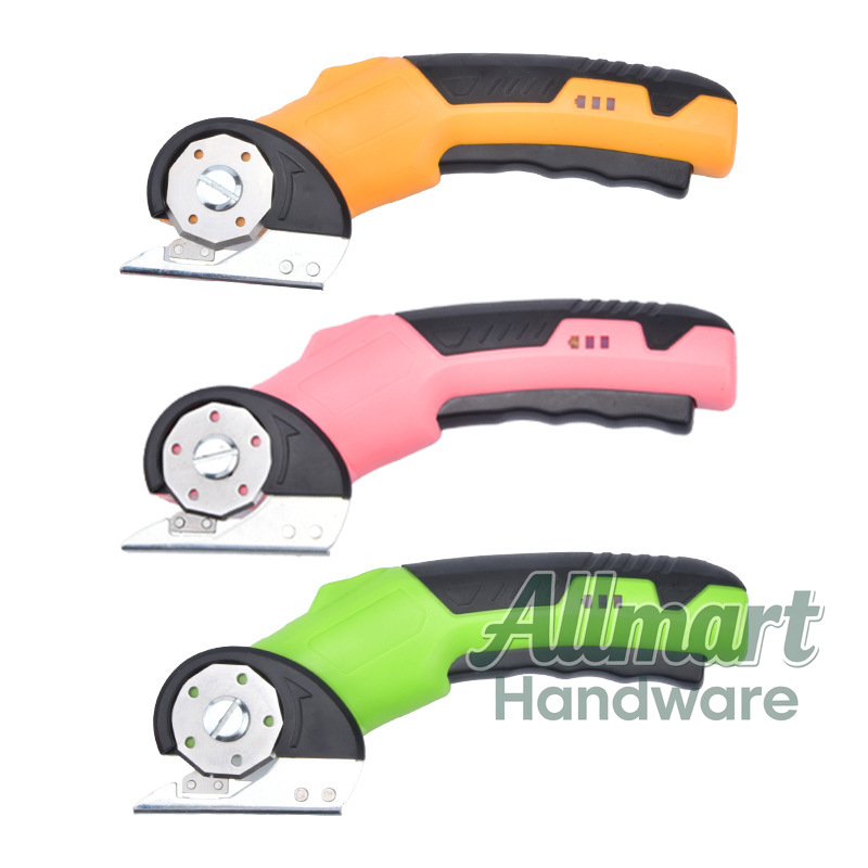 Leather Tooling Kit - กรรไกรไฟฟ้าใบมีดกลมแบบชาร์จไฟได้สำหรับใช้ในครัวเรือน, เครื่องตัดผ้าม่านพรมหนัง, ชุดเครื่องมือตัดแบบพกพา