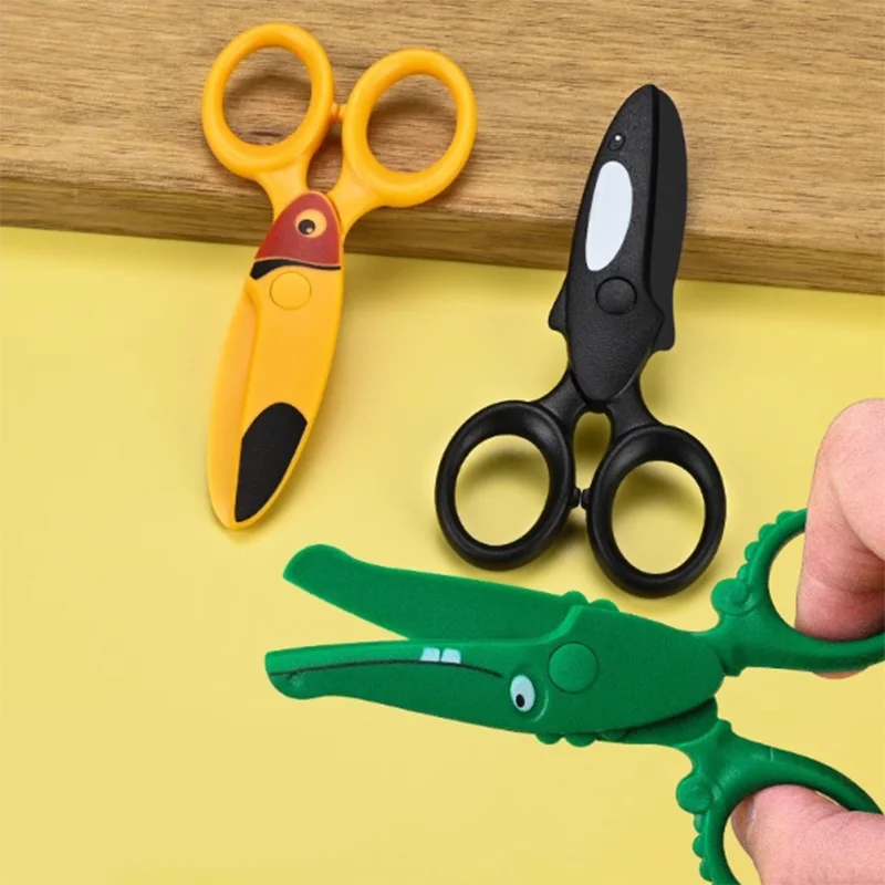 Art Craft 4 Years Old - กรรไกรฝึกหัดสำหรับเด็กก่อนวัยเรียน น่ารัก ทำมือ DIY ปลอดภัยสำหรับเด็ก ใช้สำหรับงานศิลปะ