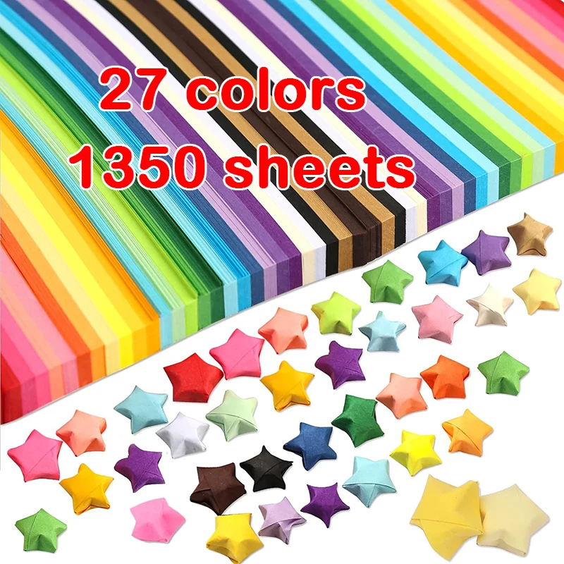 Quilling Paper Strips - 1350 แผ่น Star Origami กระดาษ Star