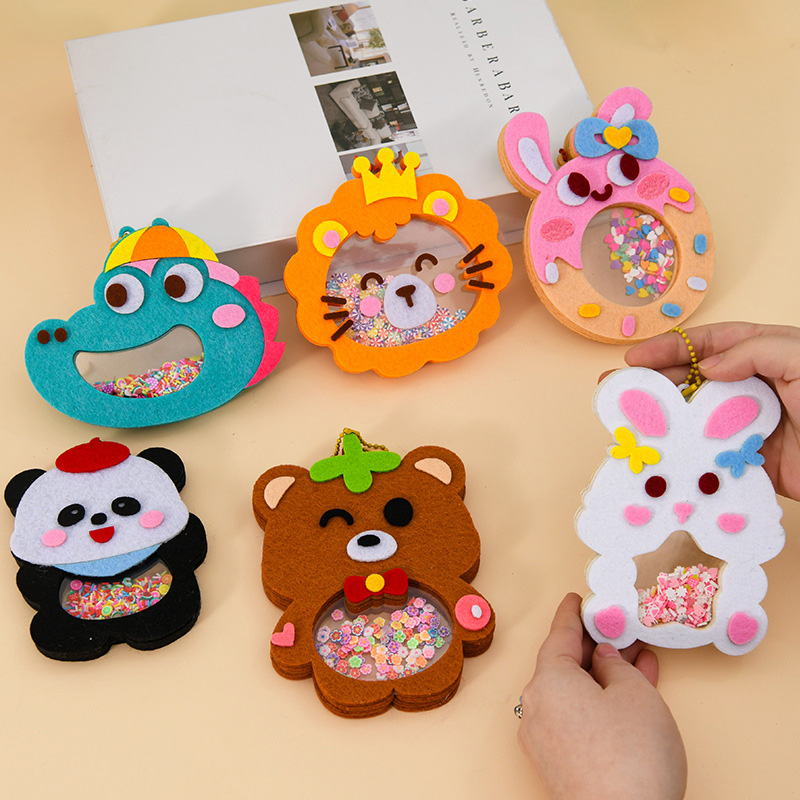Art Craft 4 Years Old - ชุดงานฝีมือ DIY จี้สัตว์เขย่าสำหรับเด็ก ผู้ชาย ผู้หญิง ง่ายต่อการติดกาว