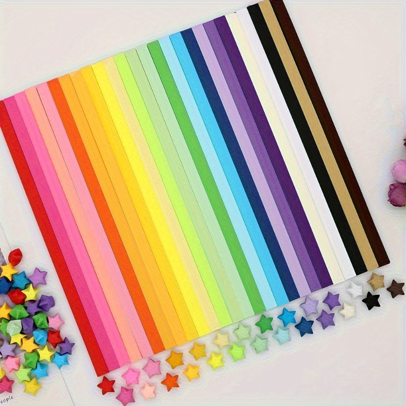 Quilling Paper Strips - กระดาษพับดาว 1,030 แผ่น สำหรับงานประดิษฐ์ DIY ดาวนำโชค