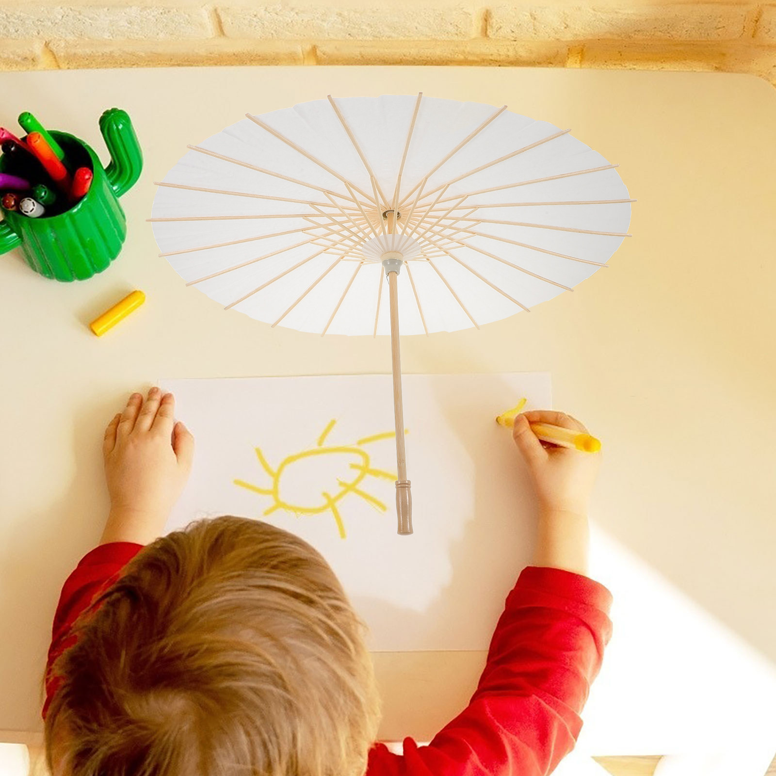 Art Craft Umbrella - งานฝีมือร่มกระดาษ DIY งานเพ้นท์กราฟฟิตี้ ร่มกันแดด งานฝีมือ DIY