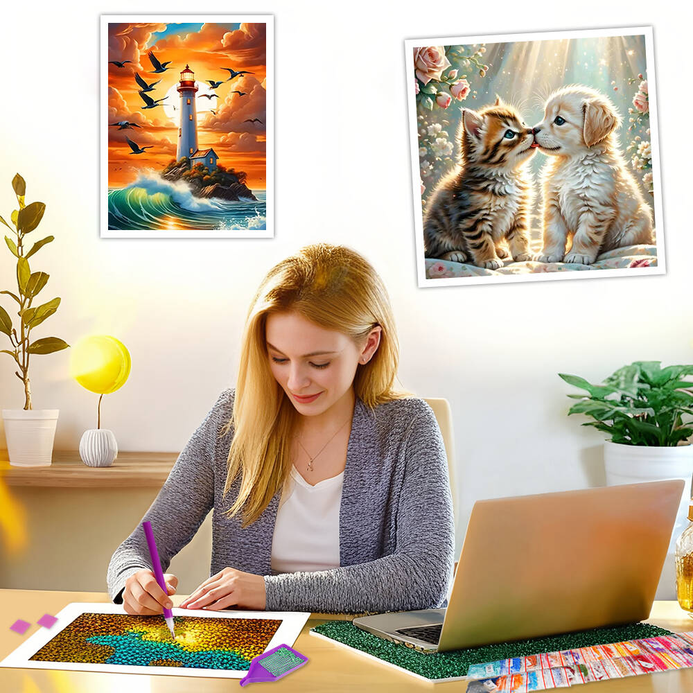 EverShine 5Dเพชรภาพวาดสุนัขแมว - Art Craft Umbrella บทวิจารณ์และราคา
