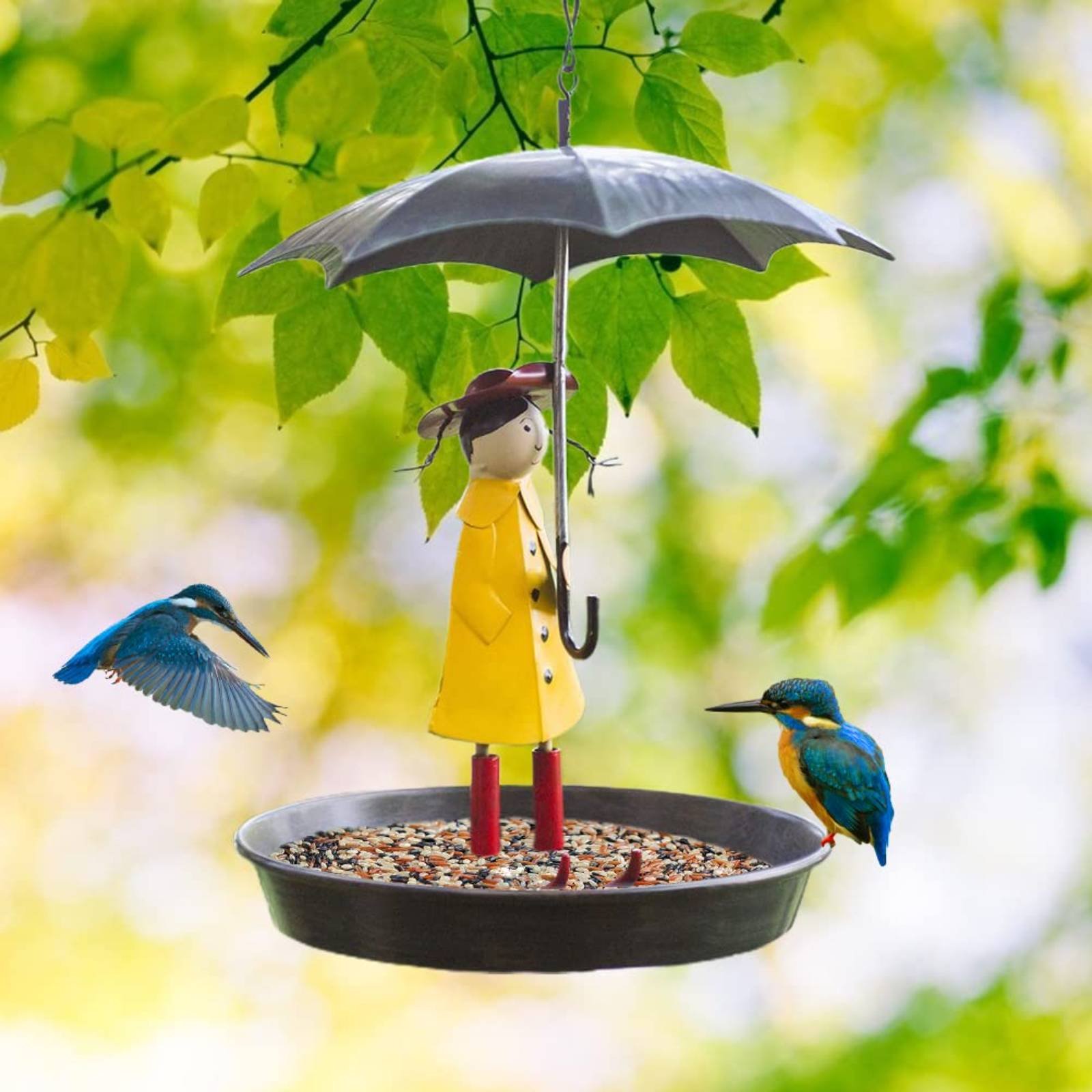 รูปปั้นเด็กหญิงถือร่มให้อาหารน - Art Craft Umbrella บทวิจารณ์และราคา