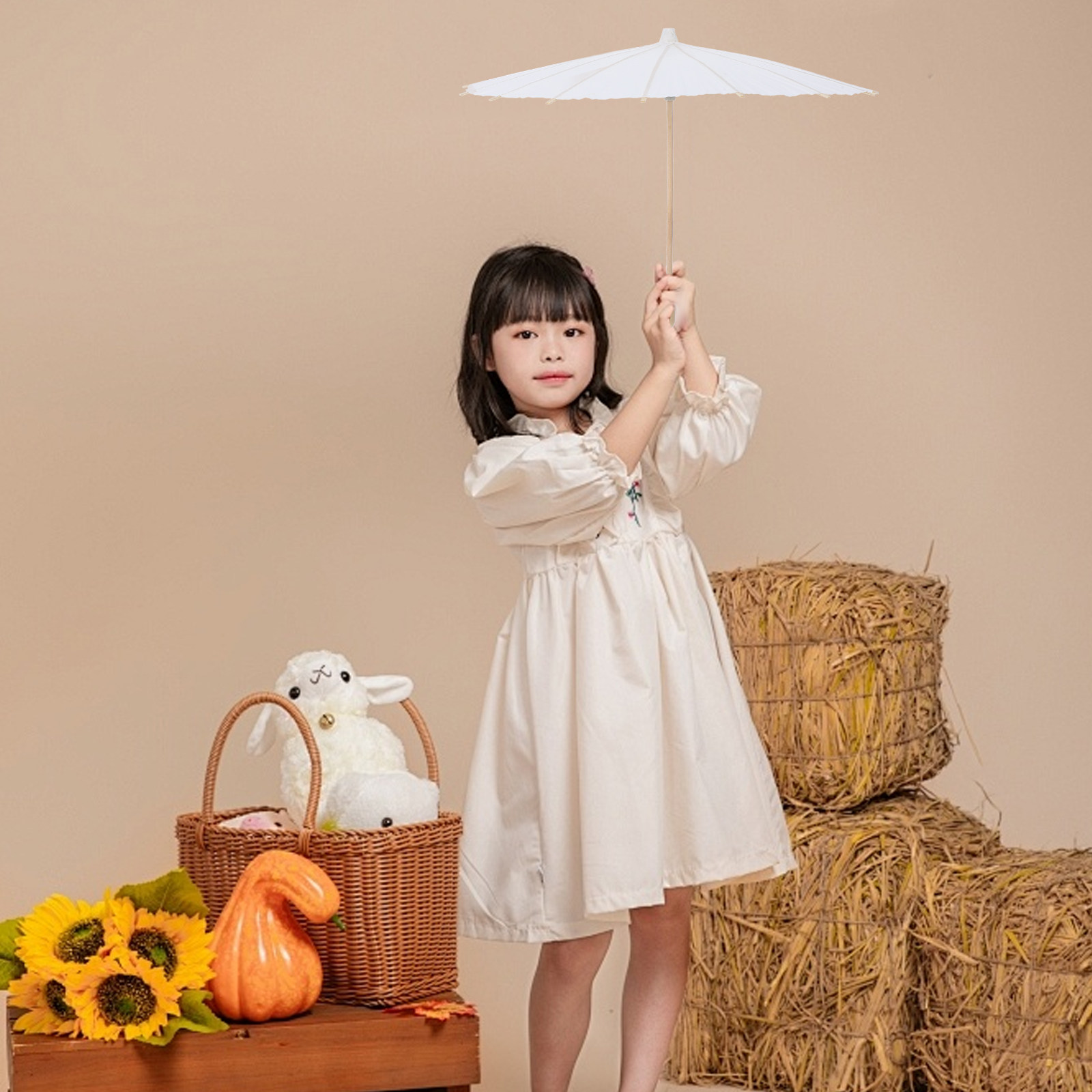 ร่มกระดาษสีขาวสำหรับงานศิลปะ D - Art Craft Umbrella บทวิจารณ์และราคา