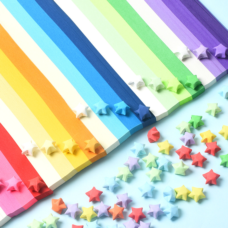 540 แผ่น Star Origami กระดาษ A - Quilling Paper Strips บทวิจารณ์และราคา
