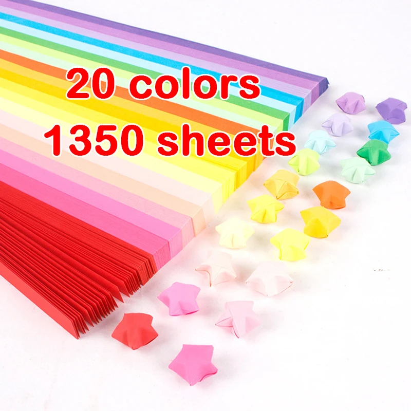 1350 แผ่น Star Origami กระดาษ  - Quilling Paper Strips บทวิจารณ์และราคา