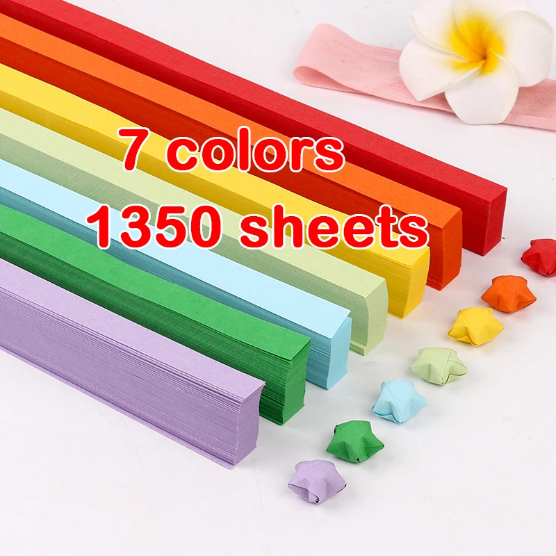 1350 แผ่น Star Origami กระดาษ  - Quilling Paper Strips บทวิจารณ์และราคา