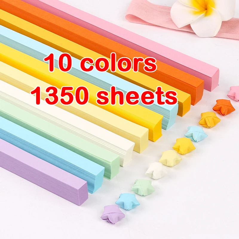 1350 แผ่น Star Origami กระดาษ  - Quilling Paper Strips บทวิจารณ์และราคา