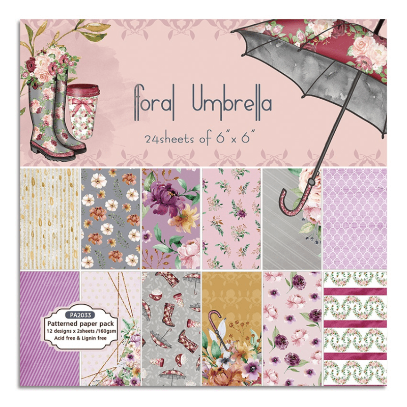24 แผ่น/แพ็ค กระดาษงานฝีมือลาย - Art Craft Umbrella บทวิจารณ์และราคา