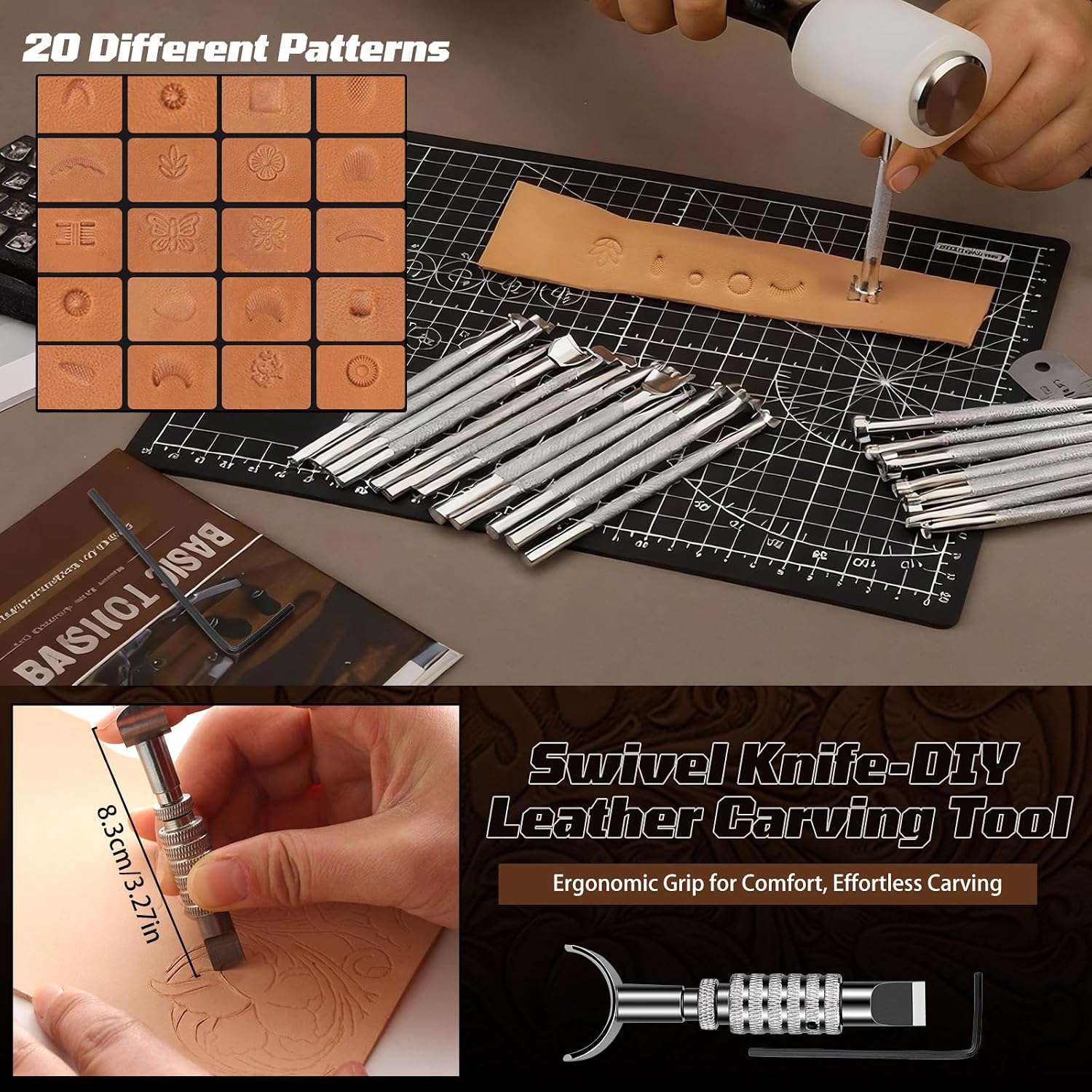 ชุดอุปกรณ์งานหนัง, เครื่องมือท - Leather Tooling Kit บทวิจารณ์และราคา