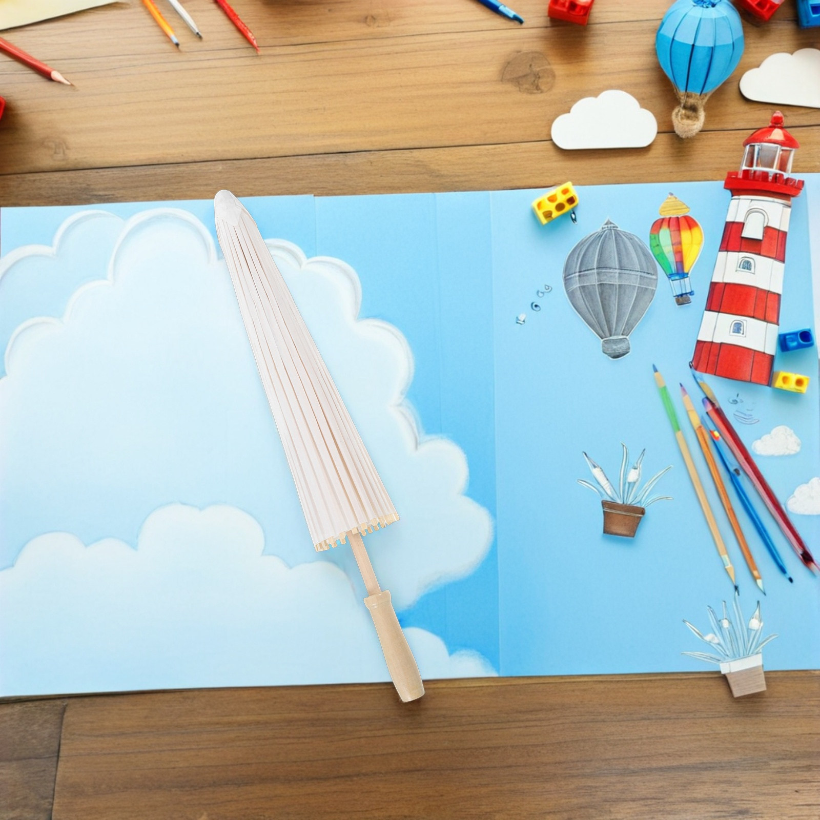 ร่มกระดาษเปล่าทำมือ ร่มกระดาษเ - Art Craft Umbrella บทวิจารณ์และราคา