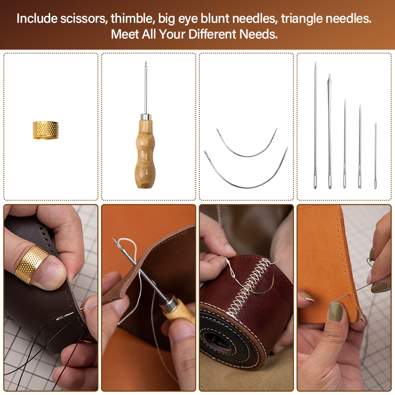 WUTA ชุดซ่อมหนังเย็บรองเท้าเฟอ - Leather Tooling Kit บทวิจารณ์และราคา