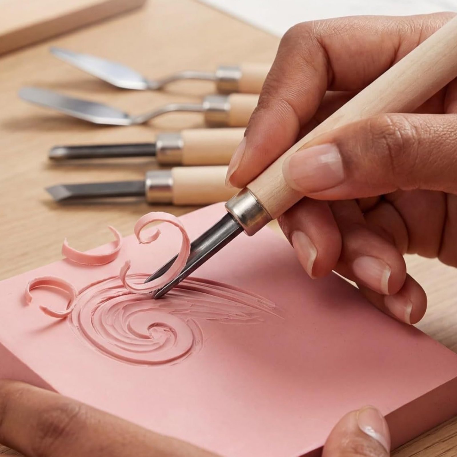 ชุดแกะสลักลินโนเลียม 9 ชิ้น ชุ - Linocut Carving Tool บทวิจารณ์และราคา