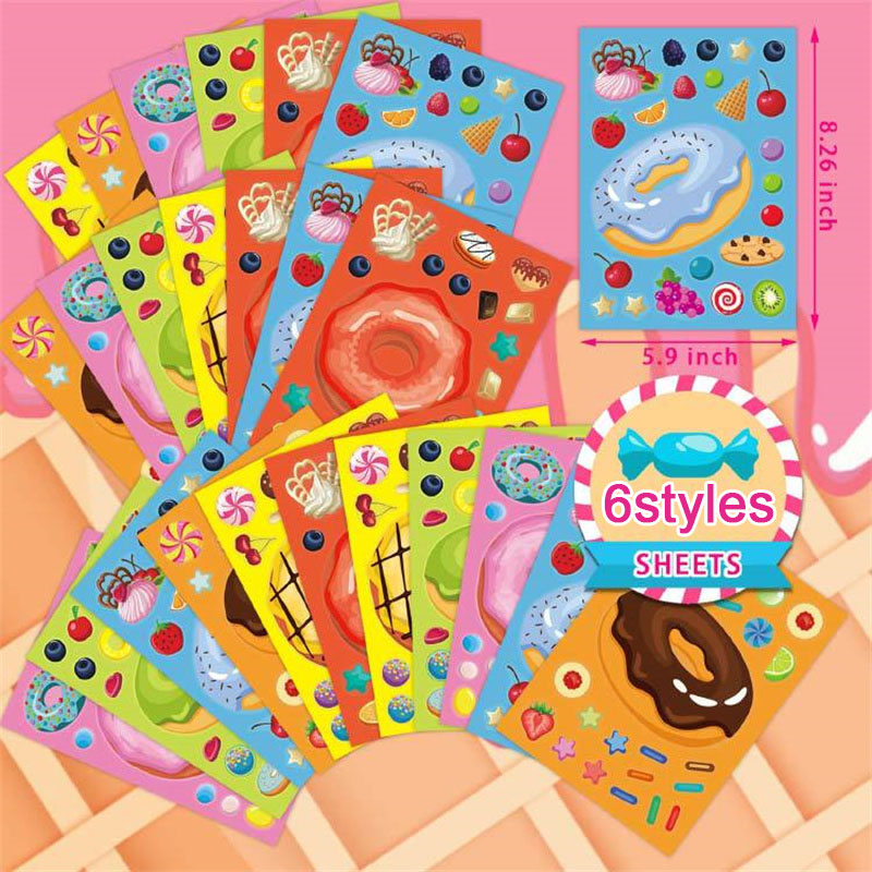สติกเกอร์โดนัททำหน้าตัวละครสำห - Art Craft 4 Years Old บทวิจารณ์และราคา