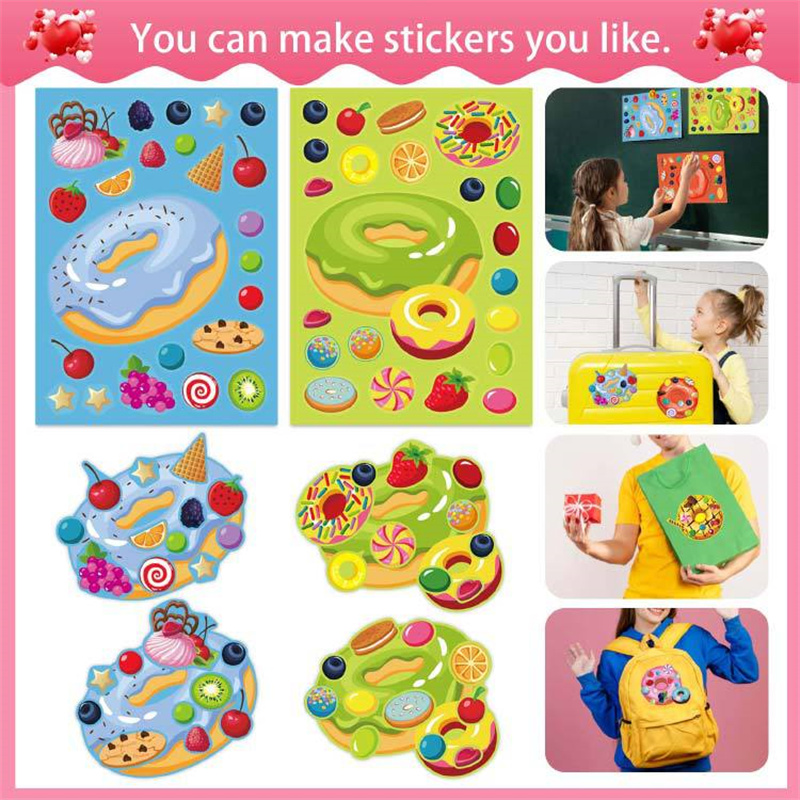 สติกเกอร์โดนัททำหน้าตัวละครสำห - Art Craft 4 Years Old บทวิจารณ์และราคา
